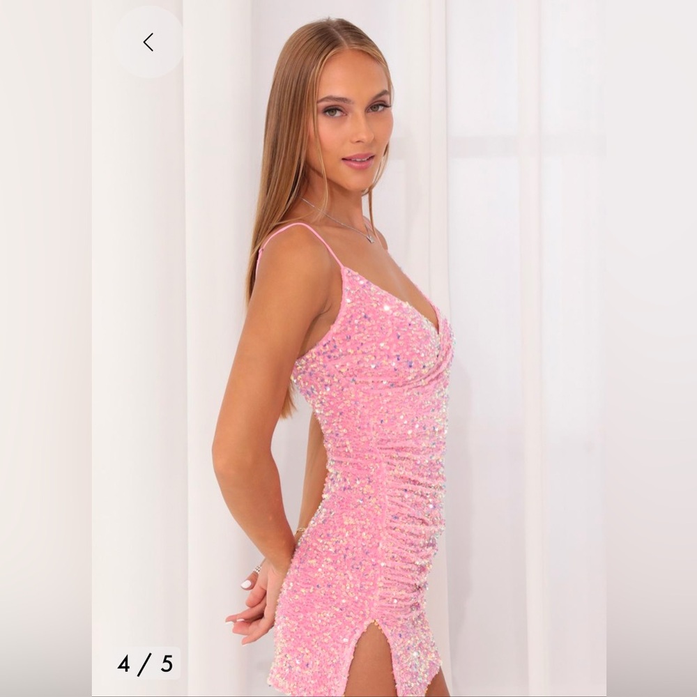 Pink Lucy in the Sky sequin dress